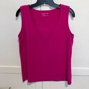 Coldwater Creek Pink Sleeveless Round Neck Tank Top, M